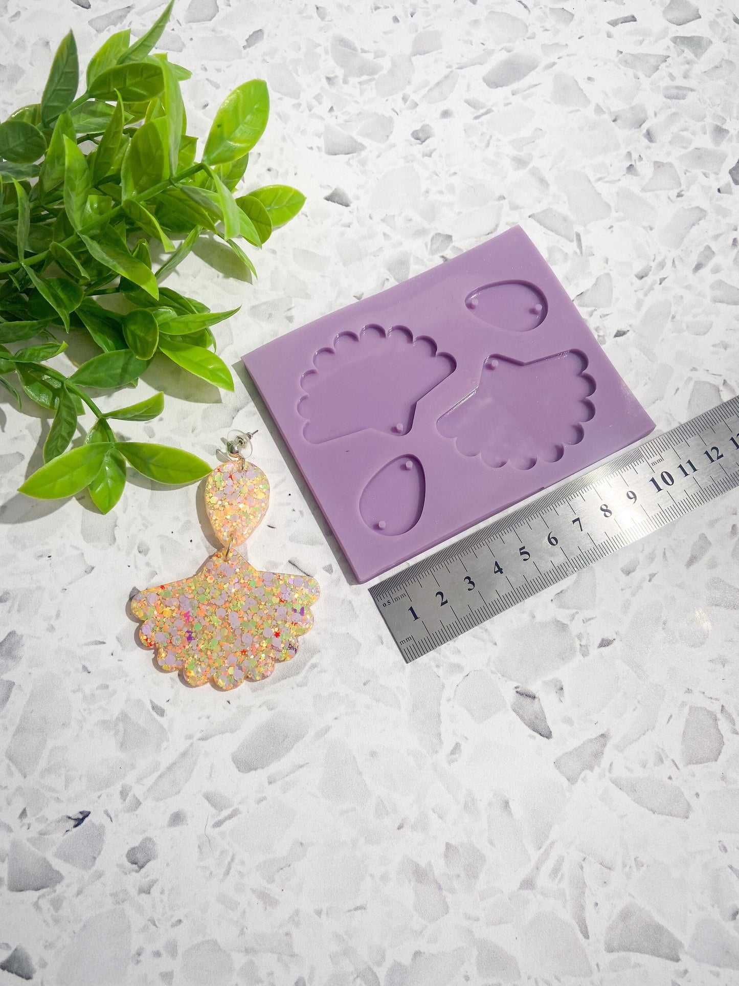 Silicone earring mould/mold