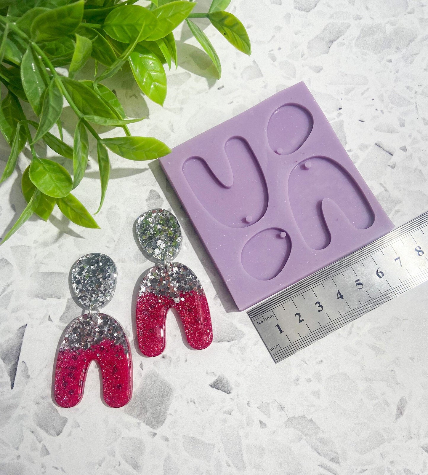 Silicone earring mould/mold