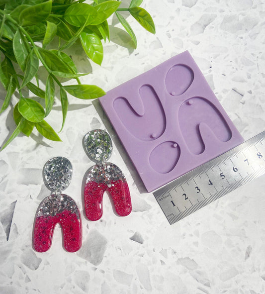 Silicone earring mould/mold