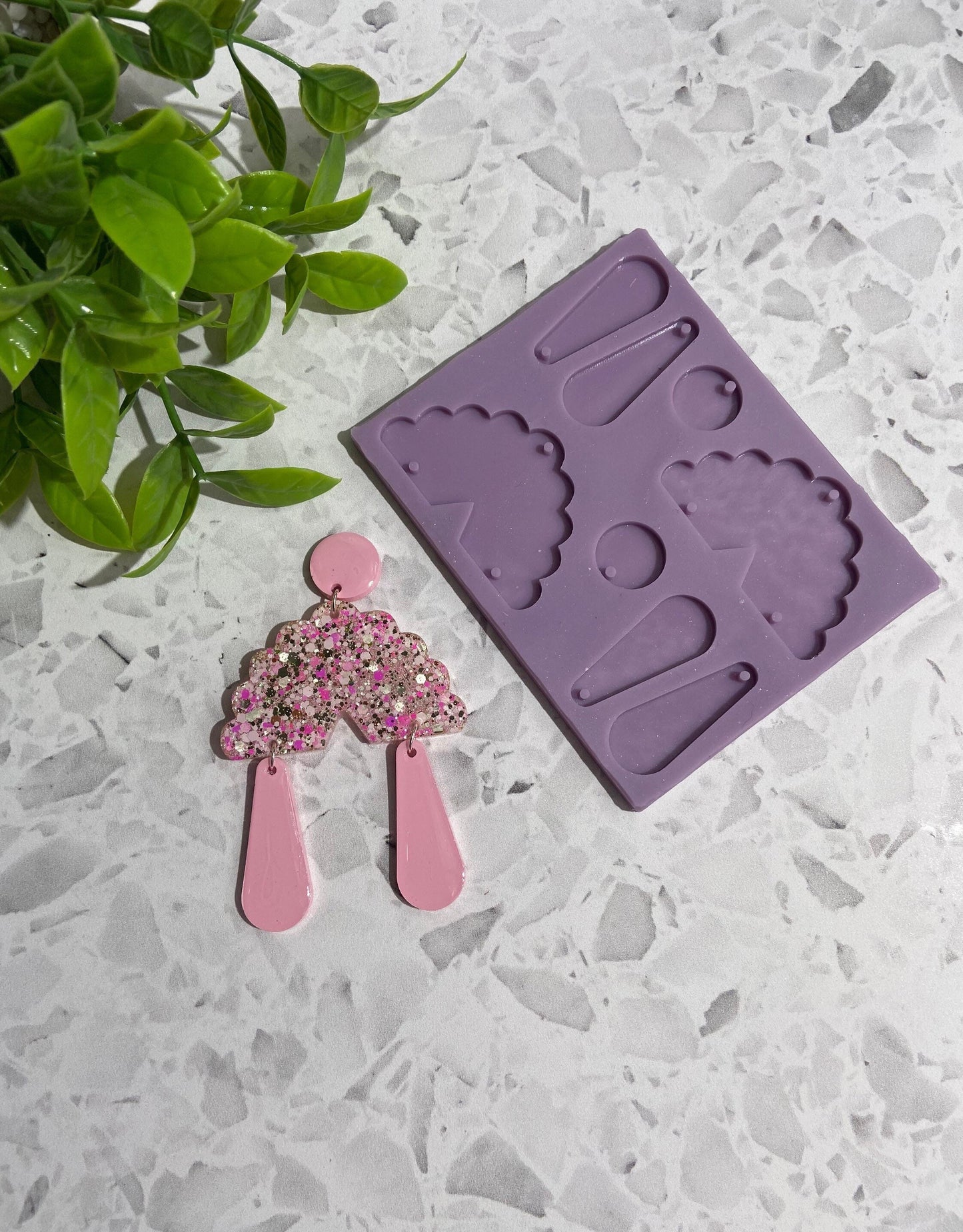 Silicone earring mould/mold
