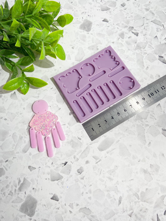 Silicone earring mould/mold