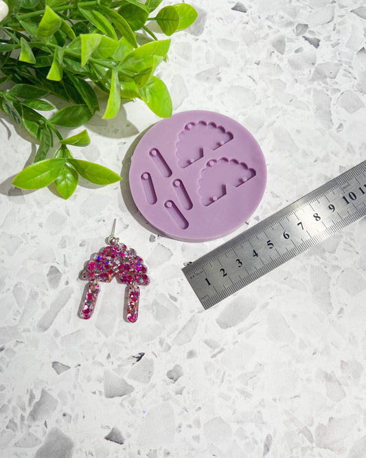 Silicone earring mould/mold