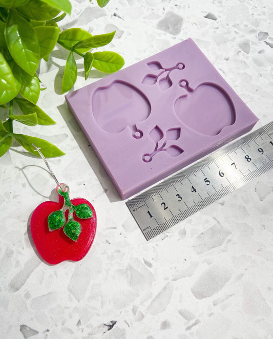 Apple silicone earring mould/mold