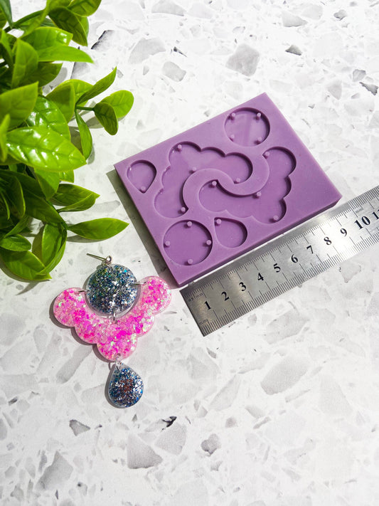 Silicone earring mould/mold