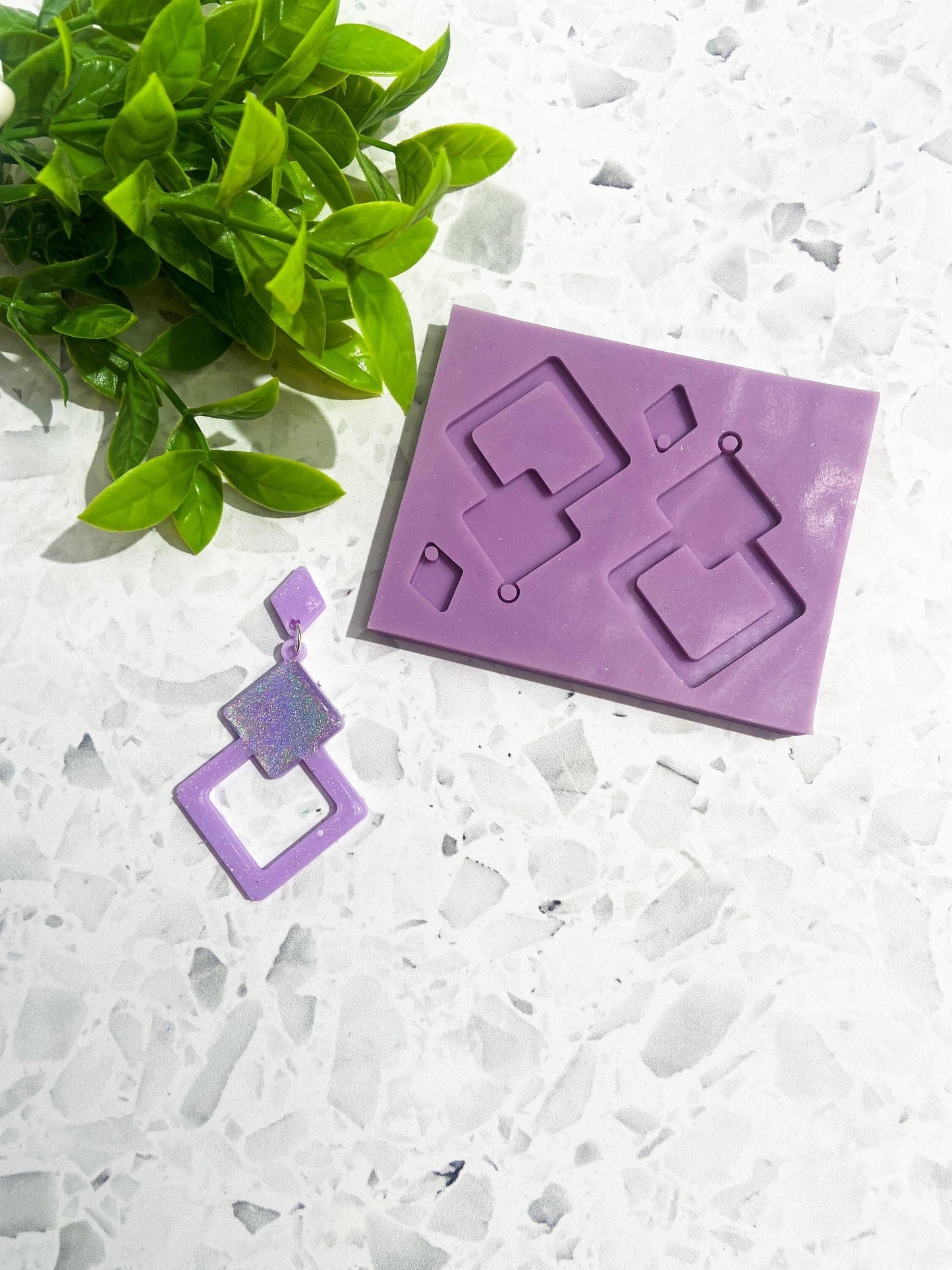 Silicone earring mould/mold