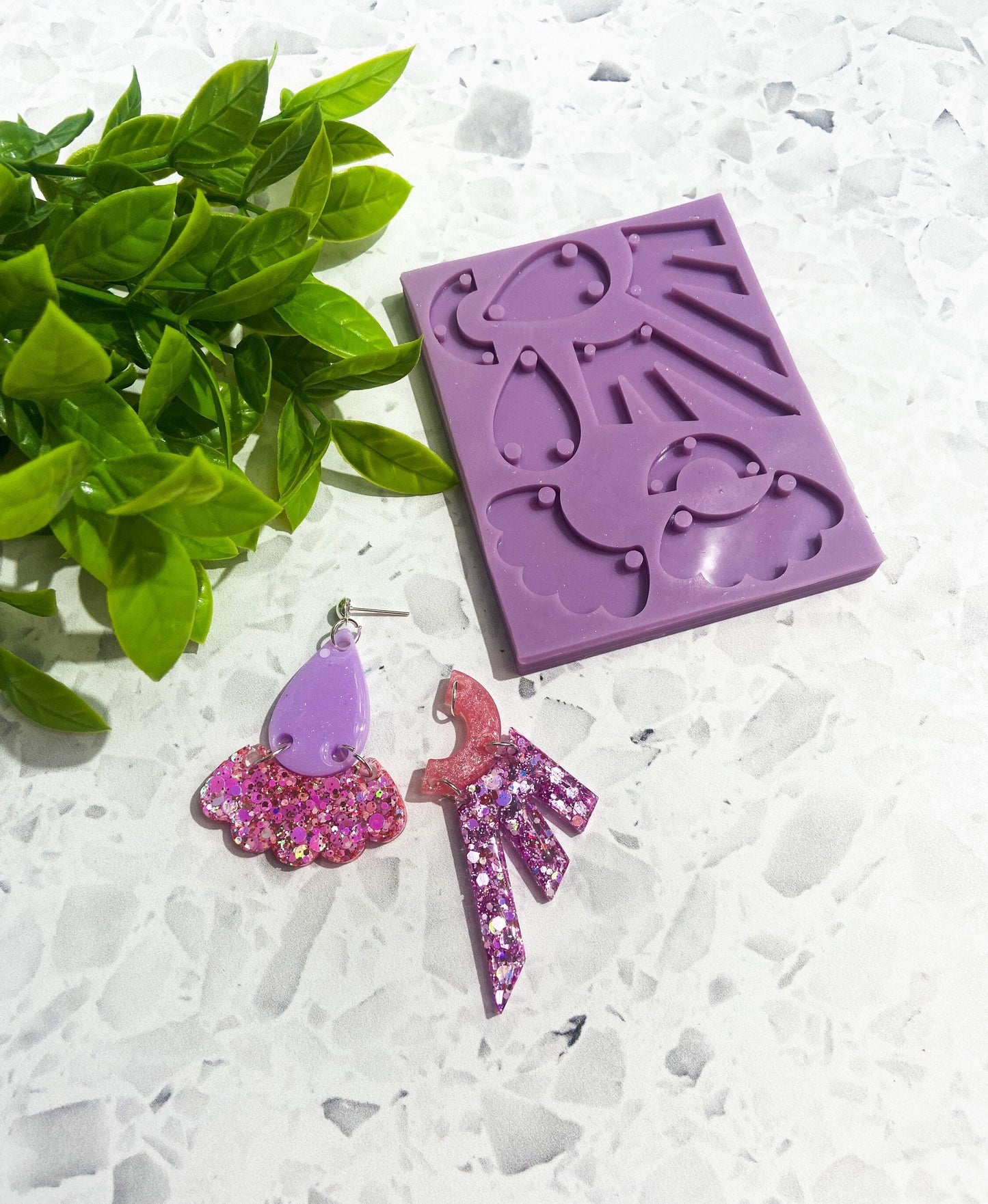 Silicone earring mould/mold