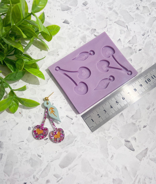 Cherry silicone earring mould/mold
