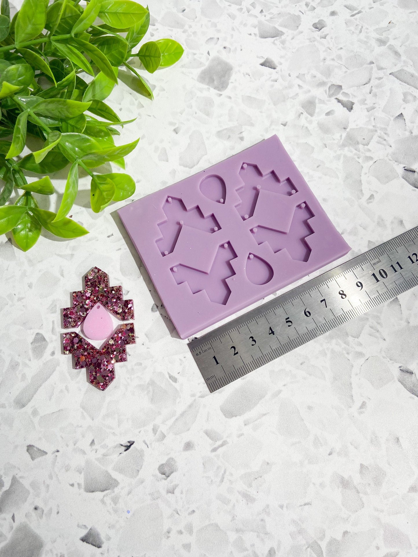 Silicone earring mould/mold