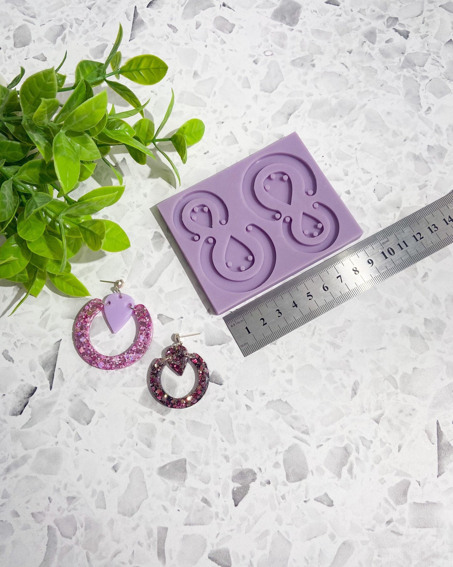 Silicone earring mould/mold