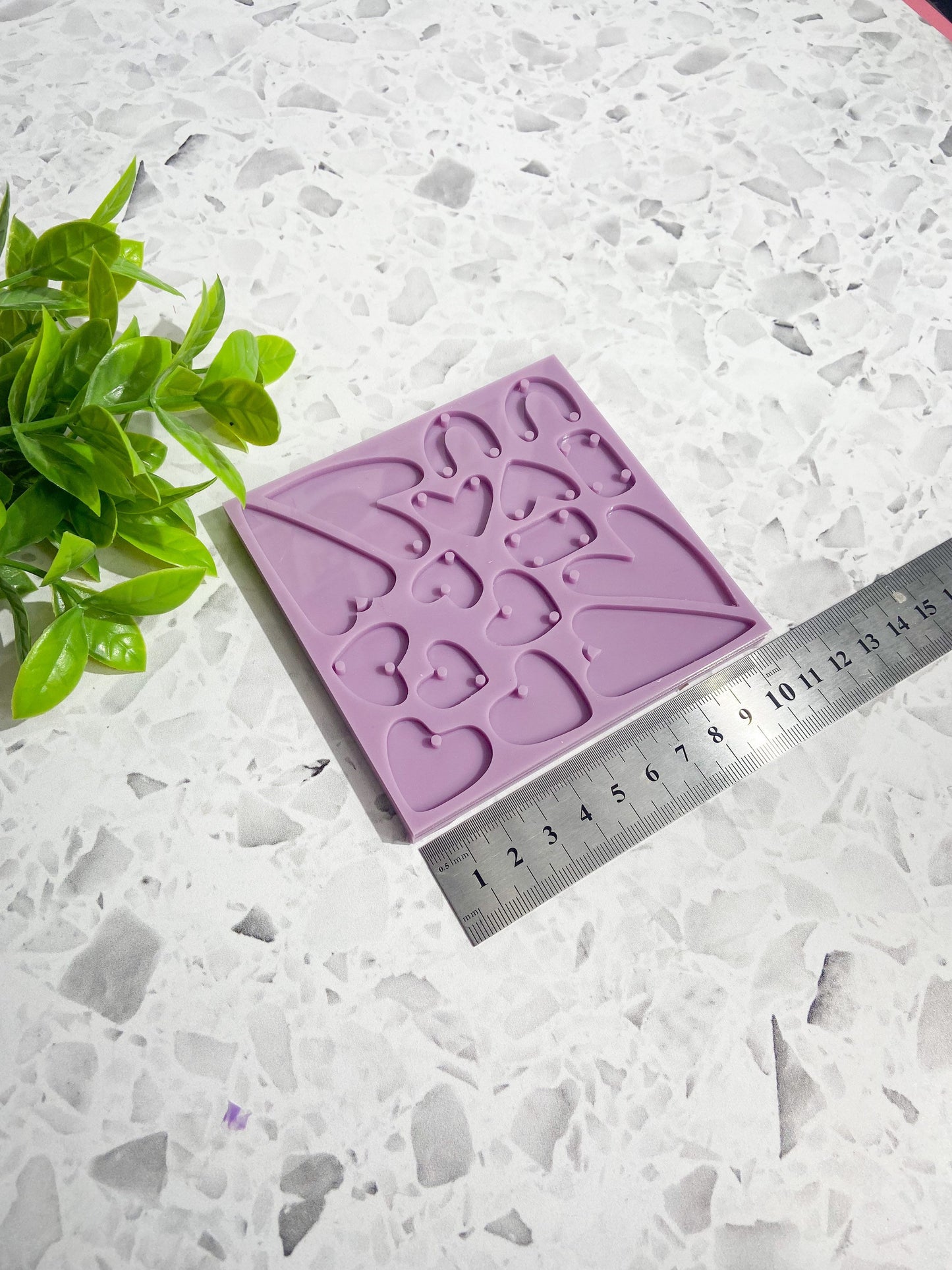 Hearts silicone earring mould/mold