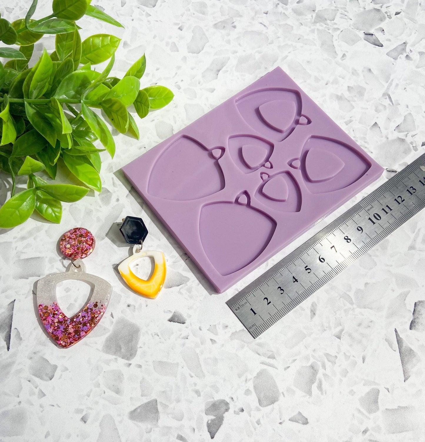 Silicone earring mould/mold