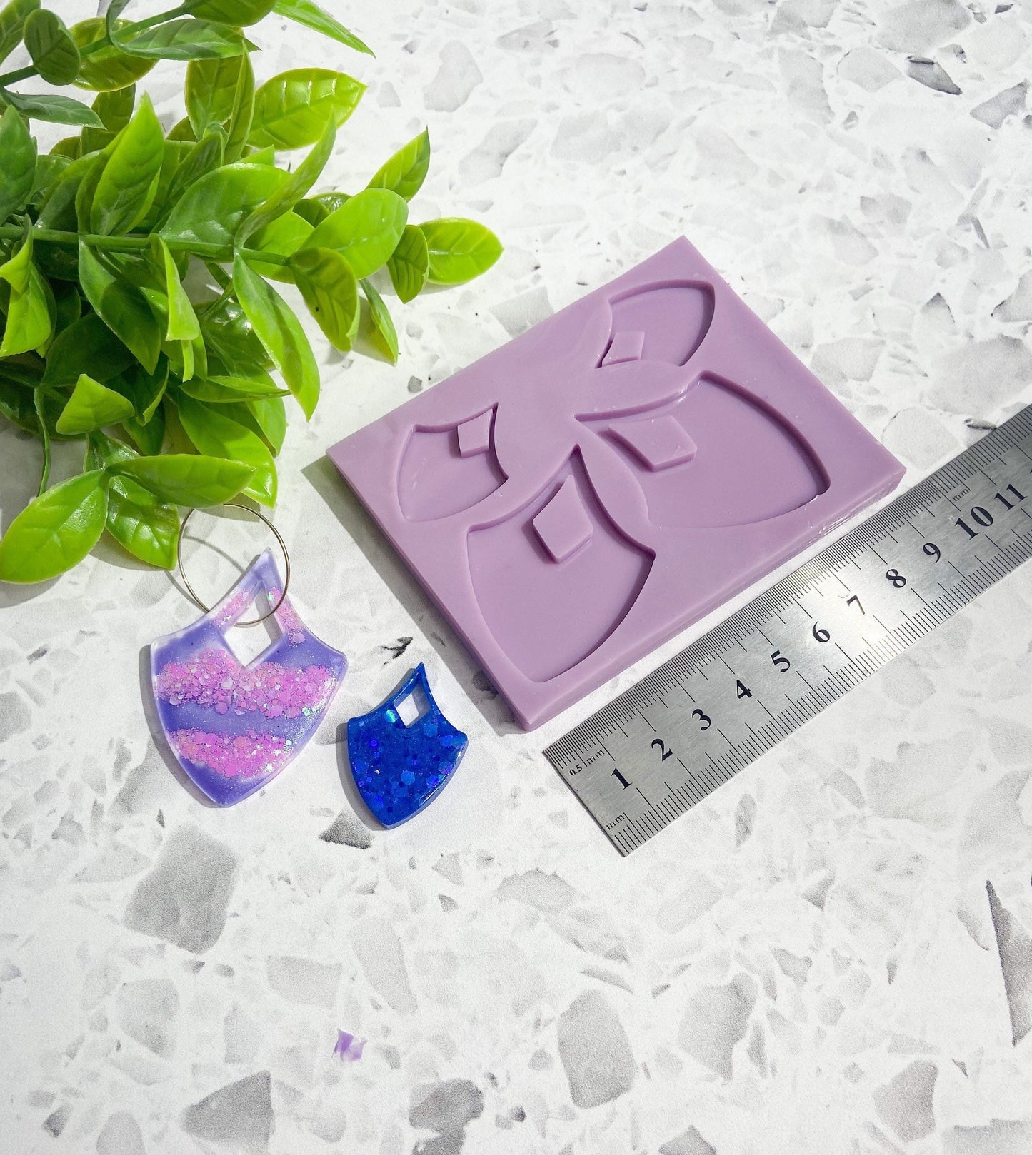 Silicone earring mould/mold