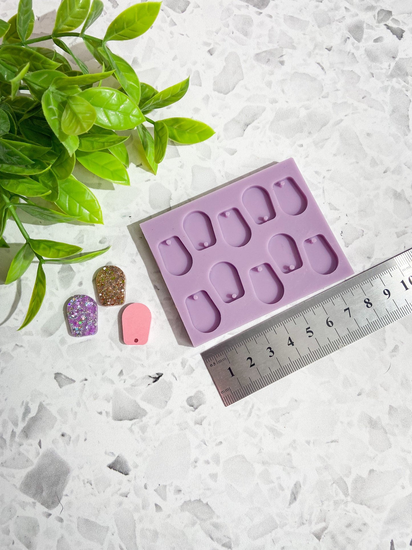 Silicone earring mould, stud topper silicone mould