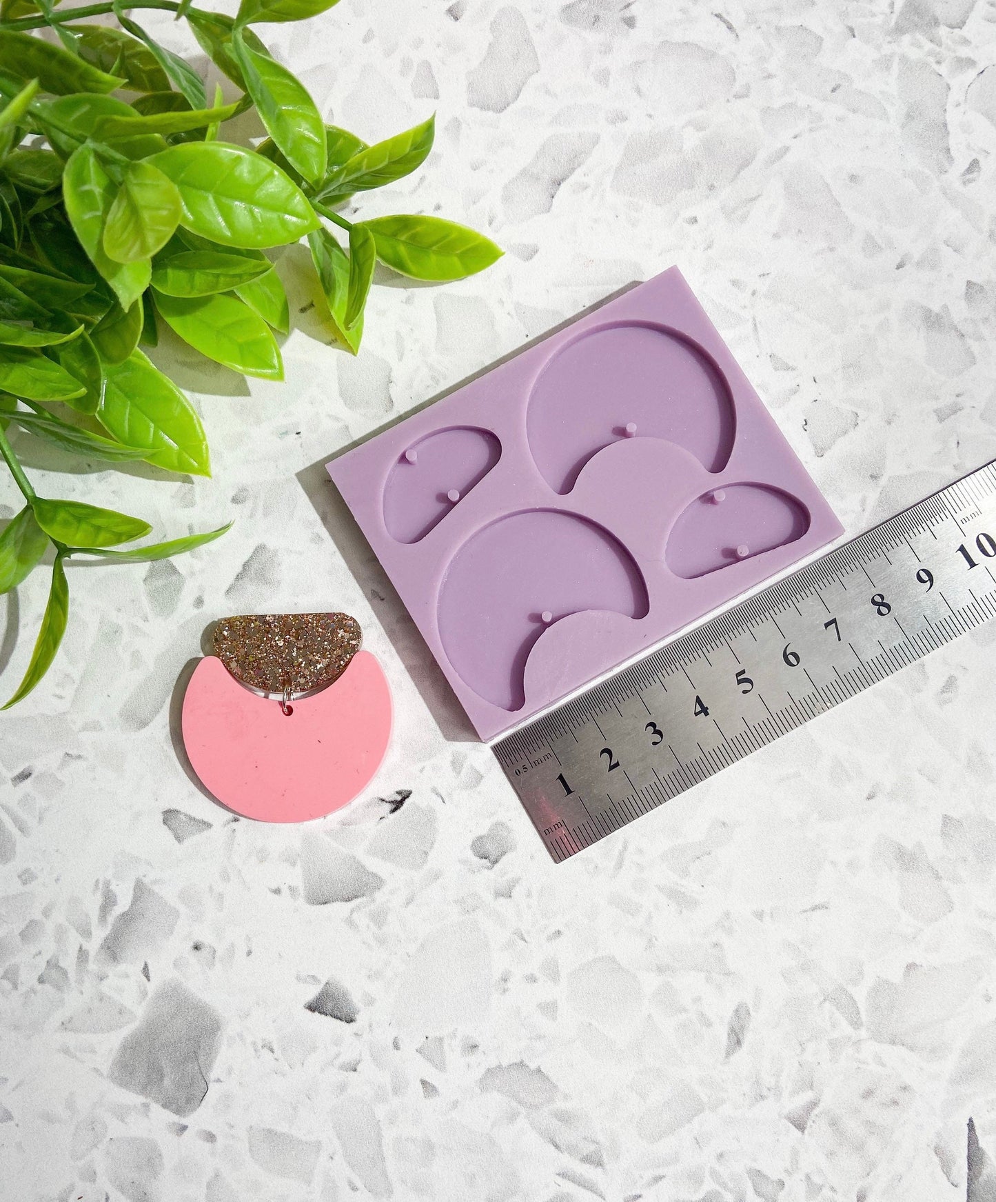 Silicone earring mould/mold