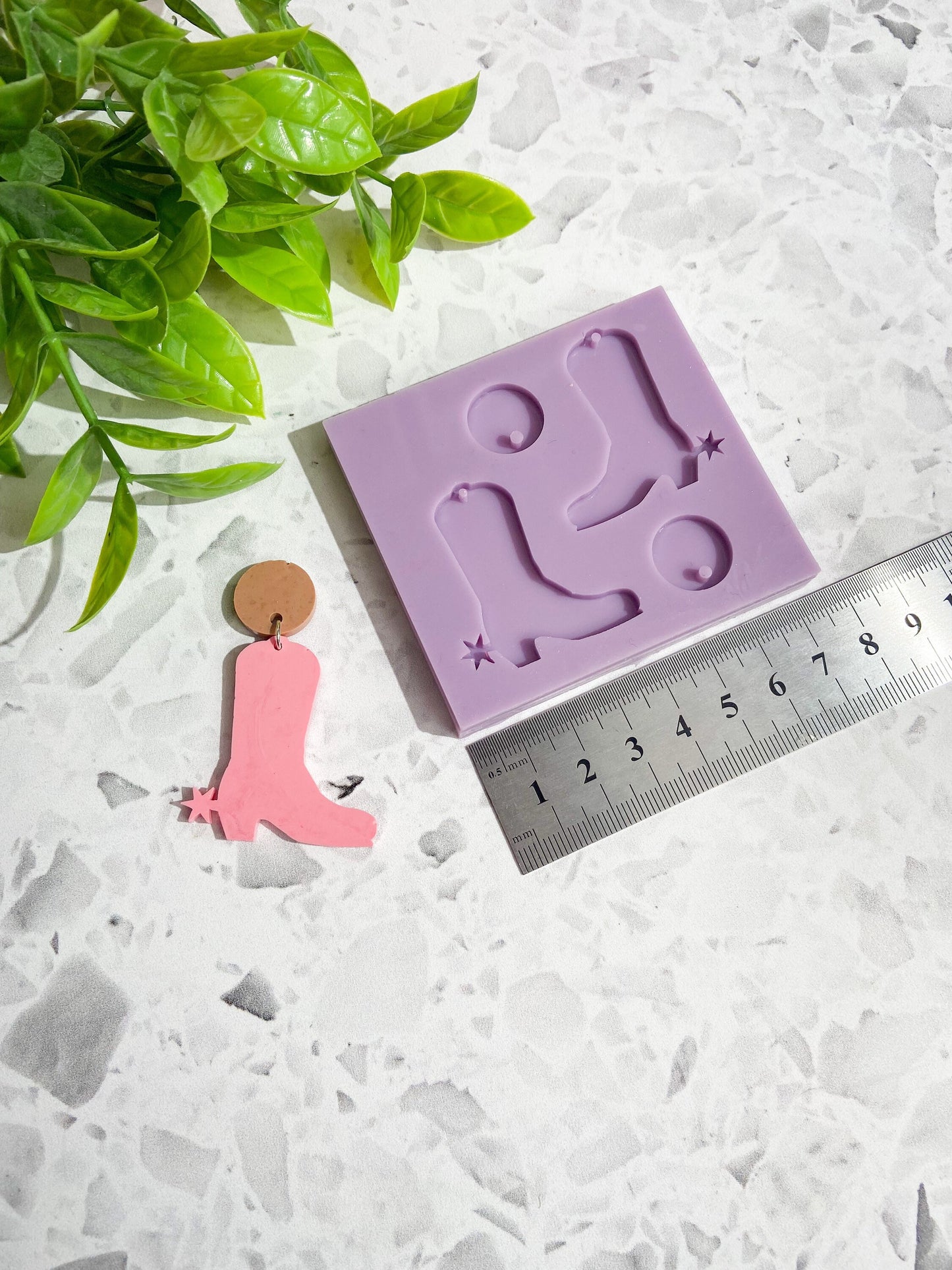 Wild West silicone earring boot/shoe mould/mold