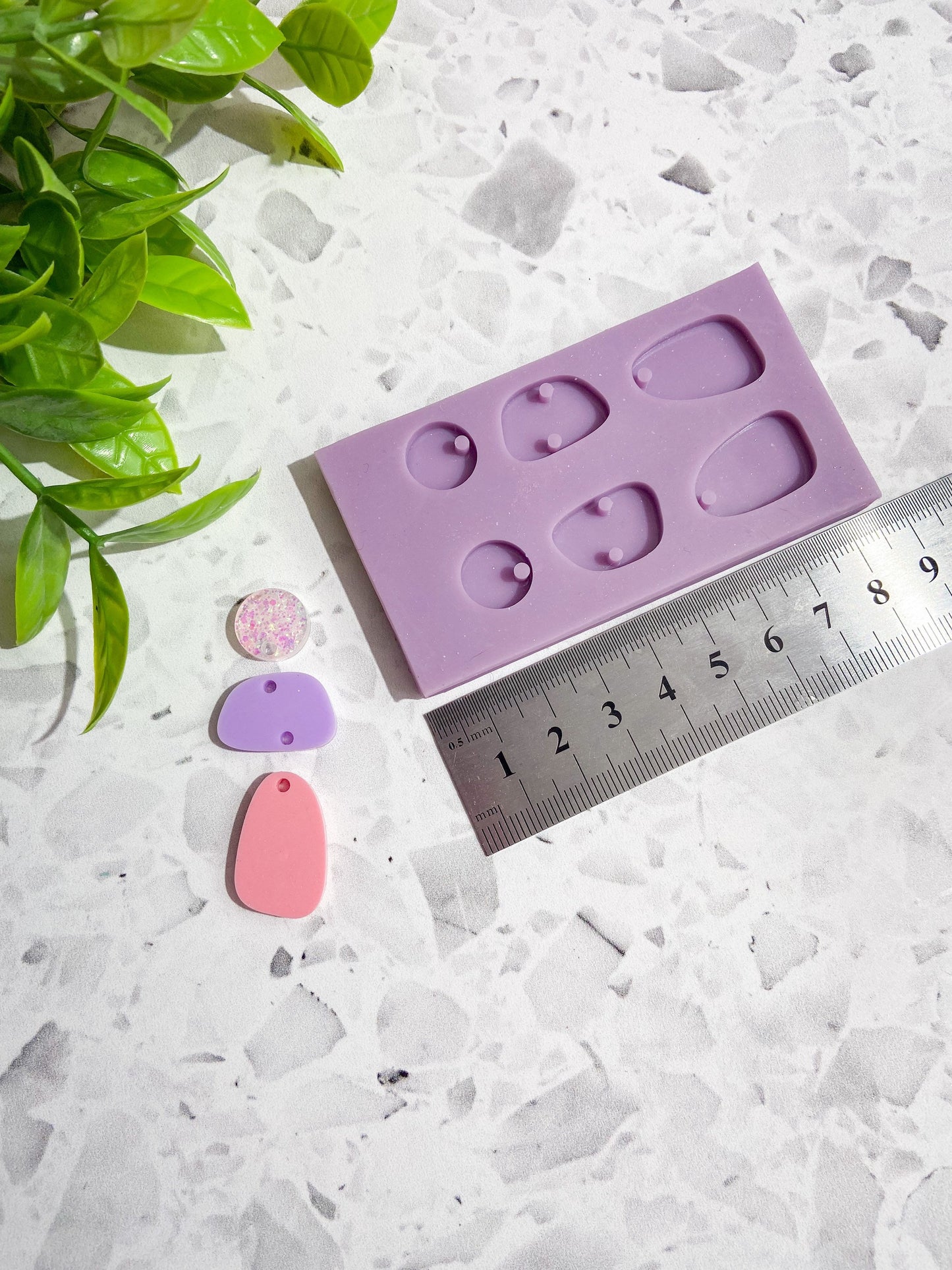 Silicone earring mould/mold
