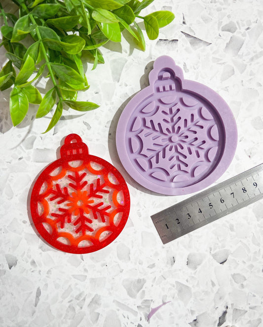 Christmas bauble silicone mould ornament, Christmas tree ornament, festive mould