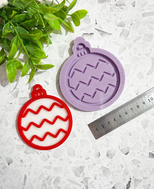 Christmas silicone mould ornament, bauble silicone mould, festive mould