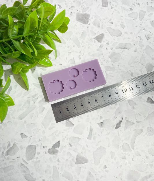 Flower silicone mould, mini flower mould, floral earring mould, cute mould