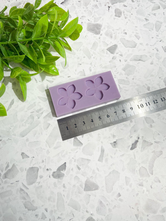 Frangipani silicone earring mould, flower silicone mould, floral earring mould, mini stud mould