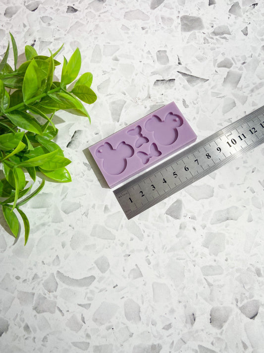 Mouse silicone mould, mouse mould, bow silicone mould