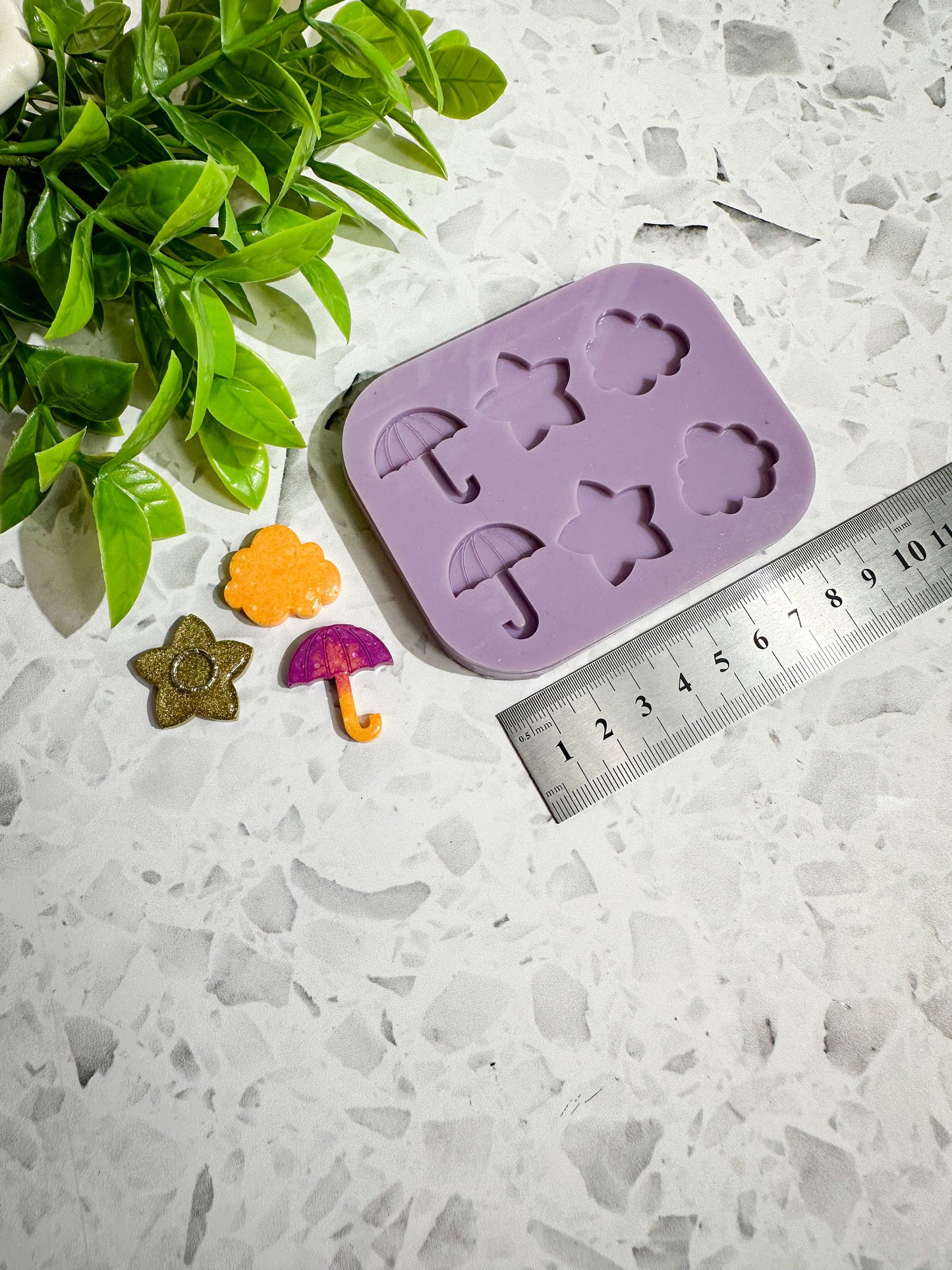 Silicone moulds, stud pack, umbrella mould, star mould, cloud mould, mini stud pack, weather studs