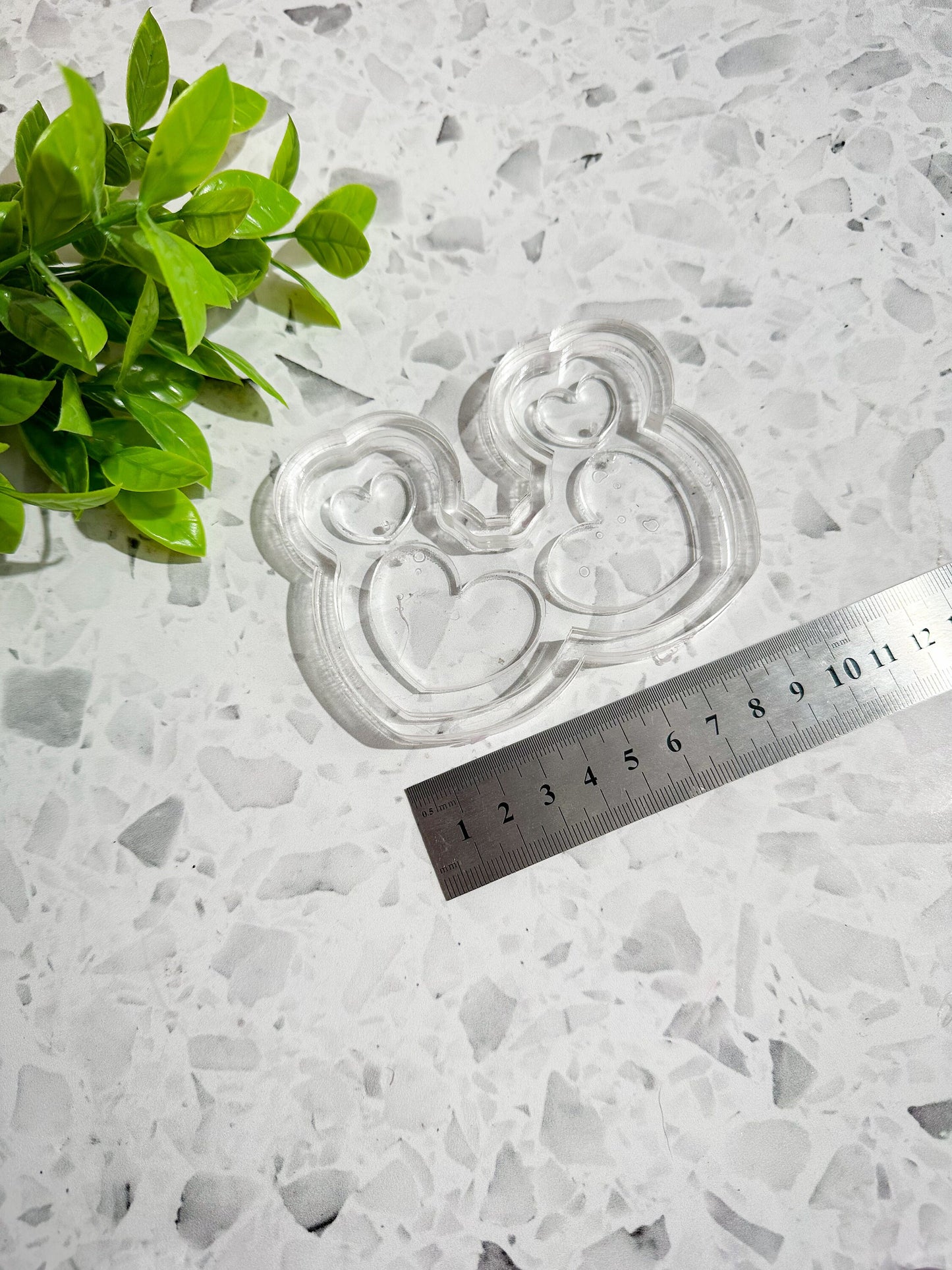 Acrylic blank, earring blank for silicone mould making, acrylic housing, silicone mould making, heart earring mould