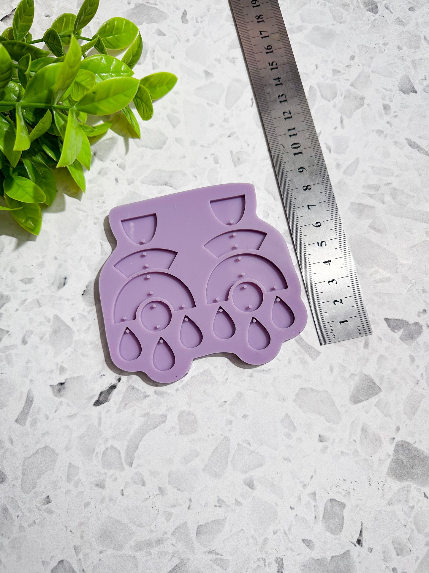Dangle silicone earring mould, chandelier shaped silicone mould for resin, boho silicone mould
