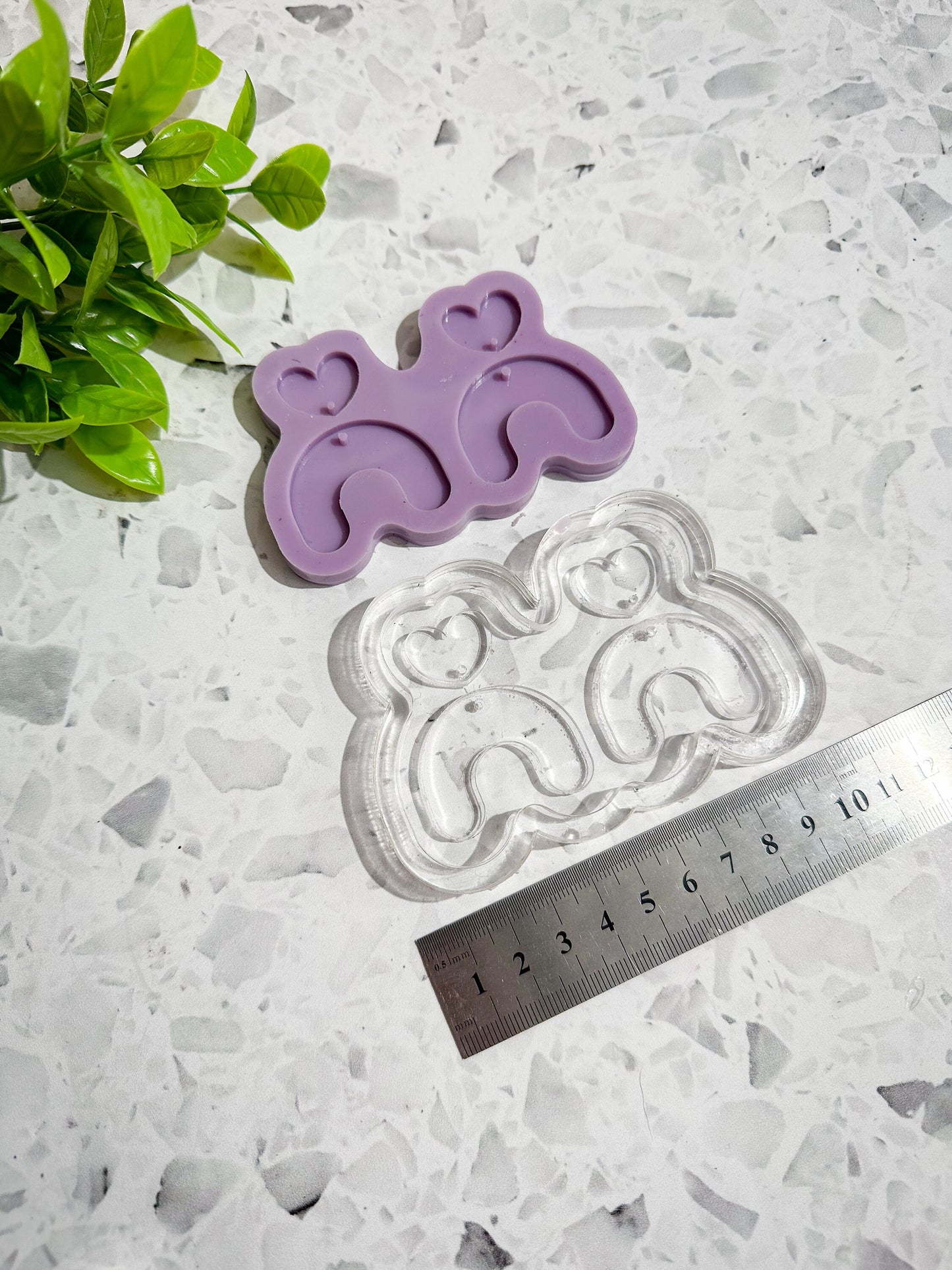 Acrylic blank, earring blank for silicone mould making, acrylic housing, silicone mould making, heart earring mould