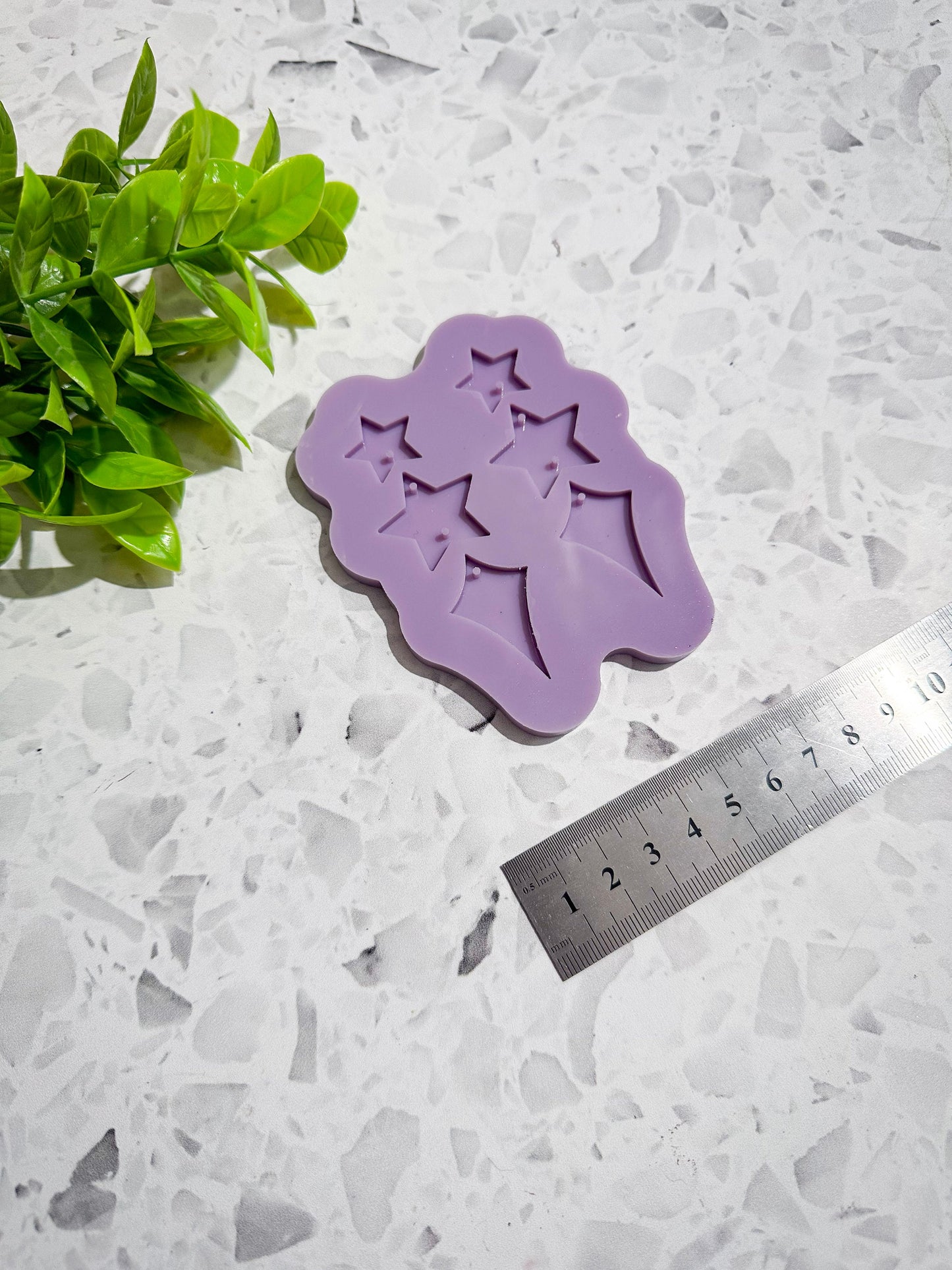 Dangle silicone earring mould, chandelier shaped silicone mould for resin, star silicone mould