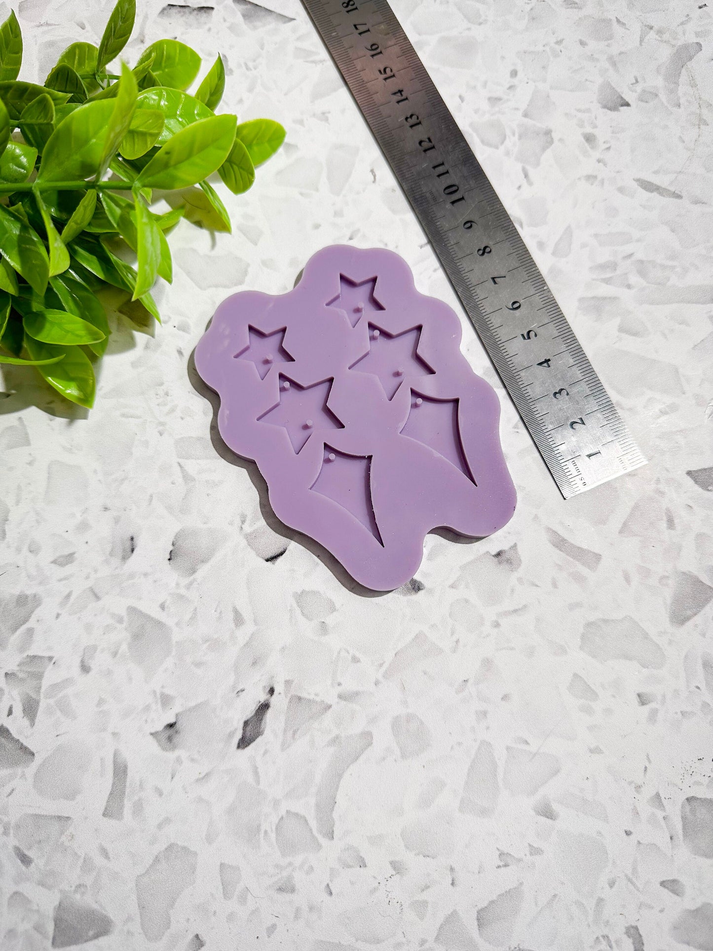 Dangle silicone earring mould, chandelier shaped silicone mould for resin, star silicone mould