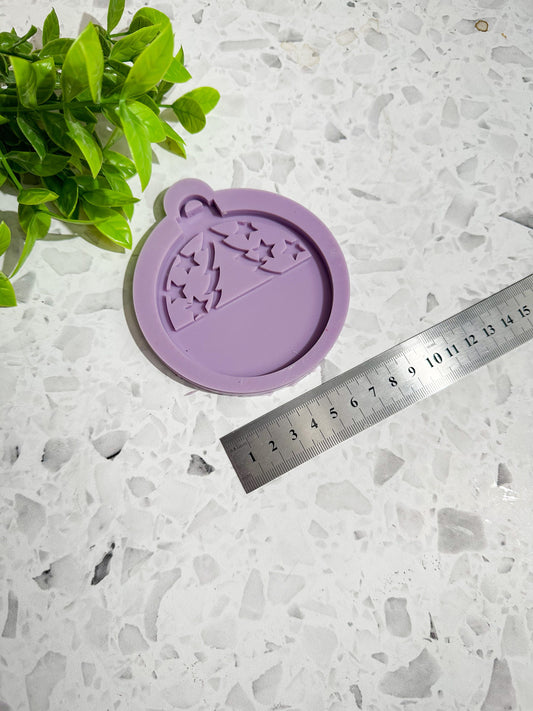 Christmas bauble silicone mould ornament, Christmas tree ornament, festive mould