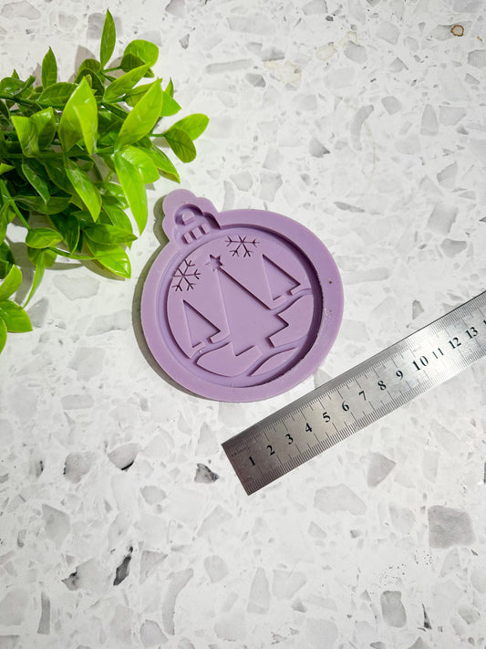 Christmas bauble silicone mould ornament, Christmas tree ornament, festive mould