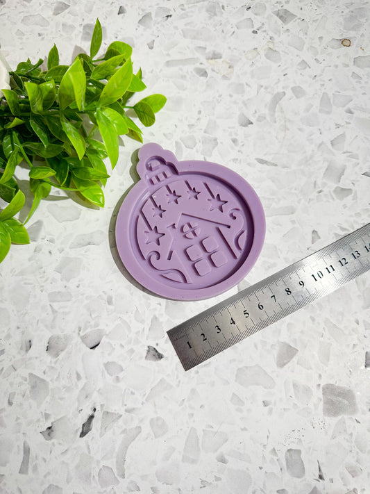 Christmas bauble silicone mould ornament, Christmas tree ornament, festive mould