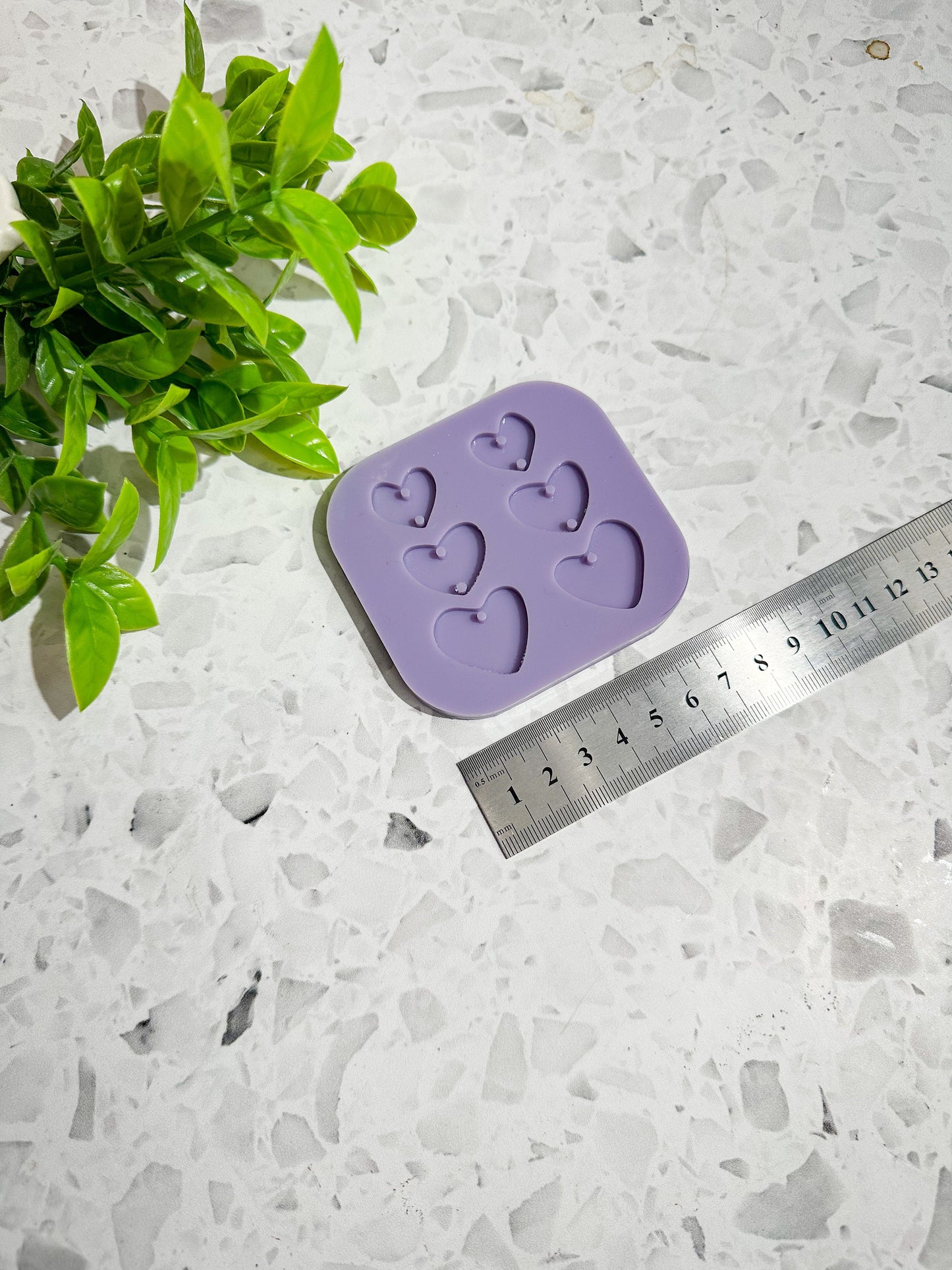 Heart silicone earring mould/mold
