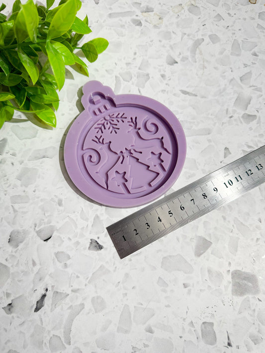 Christmas bauble silicone mould ornament, Christmas tree ornament, festive mould