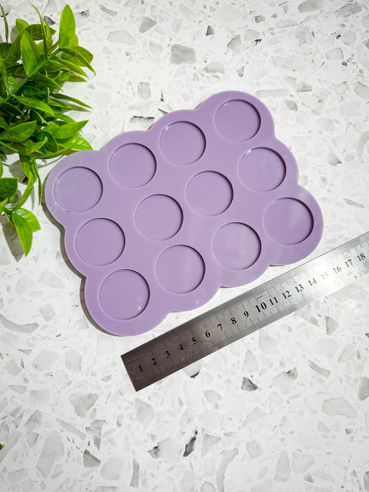 35mm stud silicone mould, Silicone earring mould, stud topper silicone mould